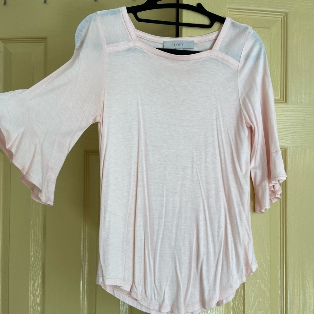 Blush Pink Loft 3/4 sleeve shirt